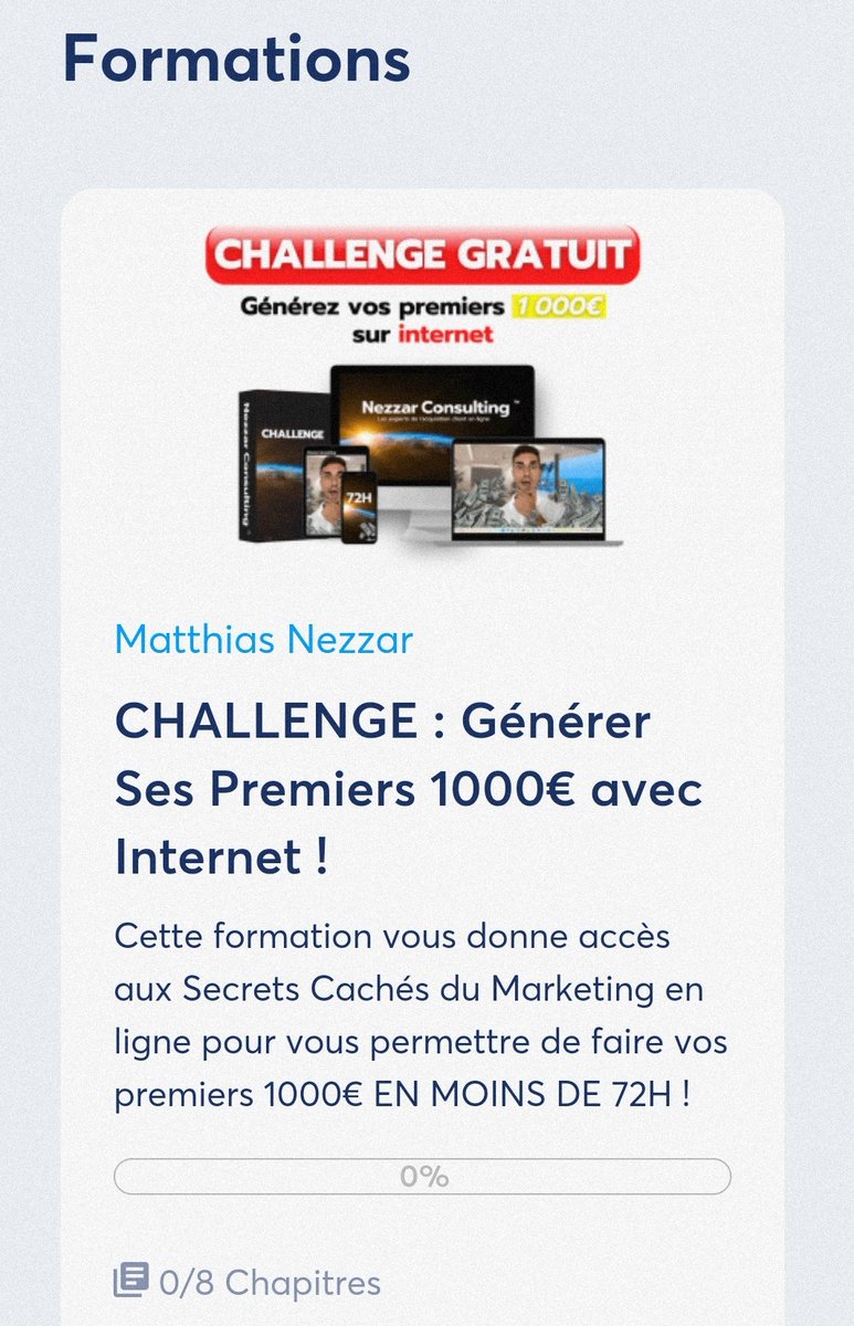 Tu veux participer à ce challenge GRATUIT??? 
Et générer tes premiers 1000 euros en ligne ? C'est par ici. Regarde les témoignages de " Matthias Nezzar " sur youtube et viens cliquer que si tu veux changer ta vie!!! 💸😀
Lien:  edwi252021.systeme.io/inscription_fo… 
#closing #closer #internet