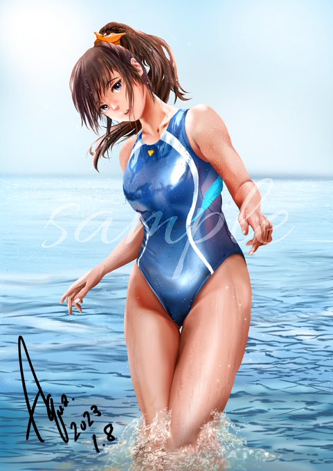 光沢('。✪ω✪。`)#宝多六花 #SSSS_GRIDMAN #3連休はフォロワーさんが増える #競泳水着が需要あると聞いて 