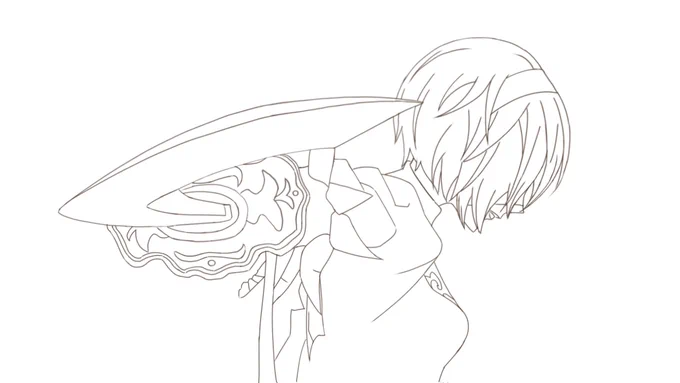 アニメ版2B下書き 

#NieRAutomata 
#NieRAutomataAnime 
#ニーアオートマタ 
#2B 
#ヨルハ二号B型  
#模写 
#下書き 