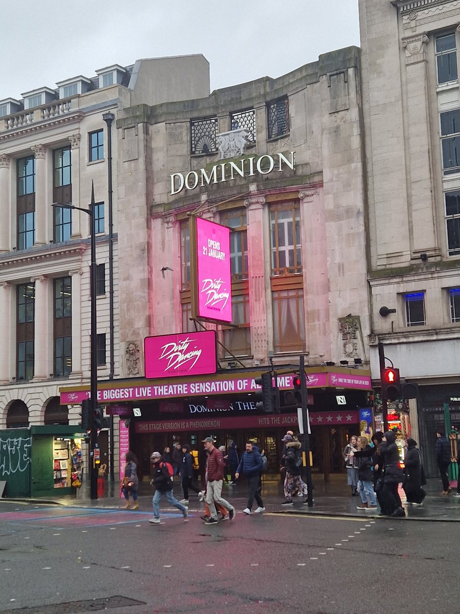 Meanwhile at the <a href="/DominionTheatre/">Dominion Theatre</a>, one day after Elf closed it's all lit up ready for <a href="/DDOnStage/">Dirty Dancing on Stage</a>