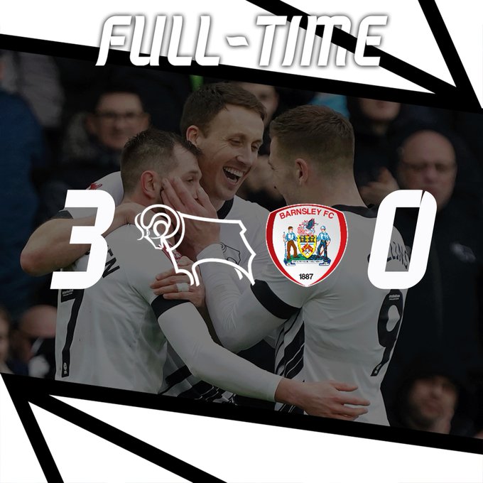 SFutebol16's tweet photo. VENCEU BEM!!!

Em casa, o Derby County venceu muito bem o Barnsley por 3 a 0 e se garantiu na próxima fase da Copa da Inglaterra. Gols marcados por Collins, Barkhuizen e Knight.   
#DERBAR #FACupNaESPN https://t.co/Dhs5lT9vnI