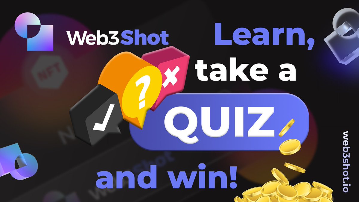 Web3_Shot's tweet photo. Introduction to #Web3Shot🪁 
 
💬Learn #Web3 and earn crypto through gamified quizzes 
💬Take a quiz, find support, earn rewards, and start building your web3 reputation! 
💬Kickstart your Web3 journey today in our community.   
 
$W3S #LearnToEarn https://t.co/rbFgnzQ8vW