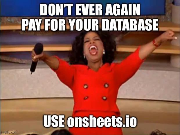 onsheetsHQ's tweet photo. #indiedeveloper check out https://t.co/j4QfGkZIh7 for your #NoCode Backend! https://t.co/QKKmQ7ipU7