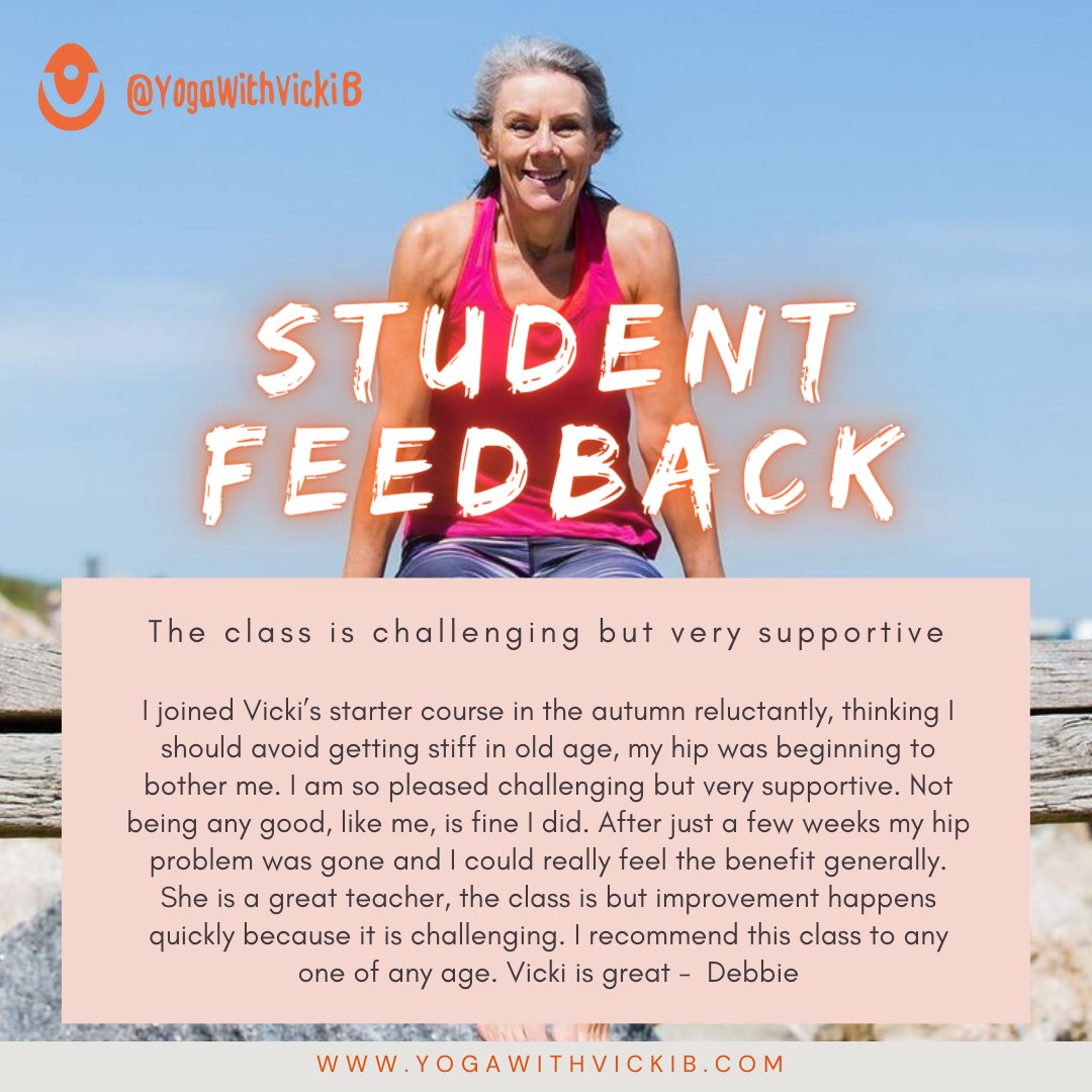 I'm offering complete beginners a 𝔽ℝ𝔼𝔼 𝕋𝔸𝕊𝕋𝔼ℝ 𝕐𝕆𝔾𝔸 ℂ𝕃𝔸𝕊𝕊 to see if you would like to start your yoga journey with me, live online via Zoom. 
8.30-9.00am Mon 9 or Wed 11 Jan 2023
Find out more &amp; book a place at yogawithvickib.com/service-page/f…
#yoga #onlineyoga