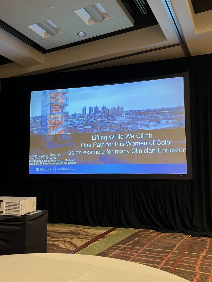 cmmorosky's tweet photo. Dr. Monica Lypson presents our first #2023FDS plenary “Lifting While You Climb: One Possible Path for this Women of Color and Clinician Educator” @apgonews https://t.co/sZDhSj7y0U