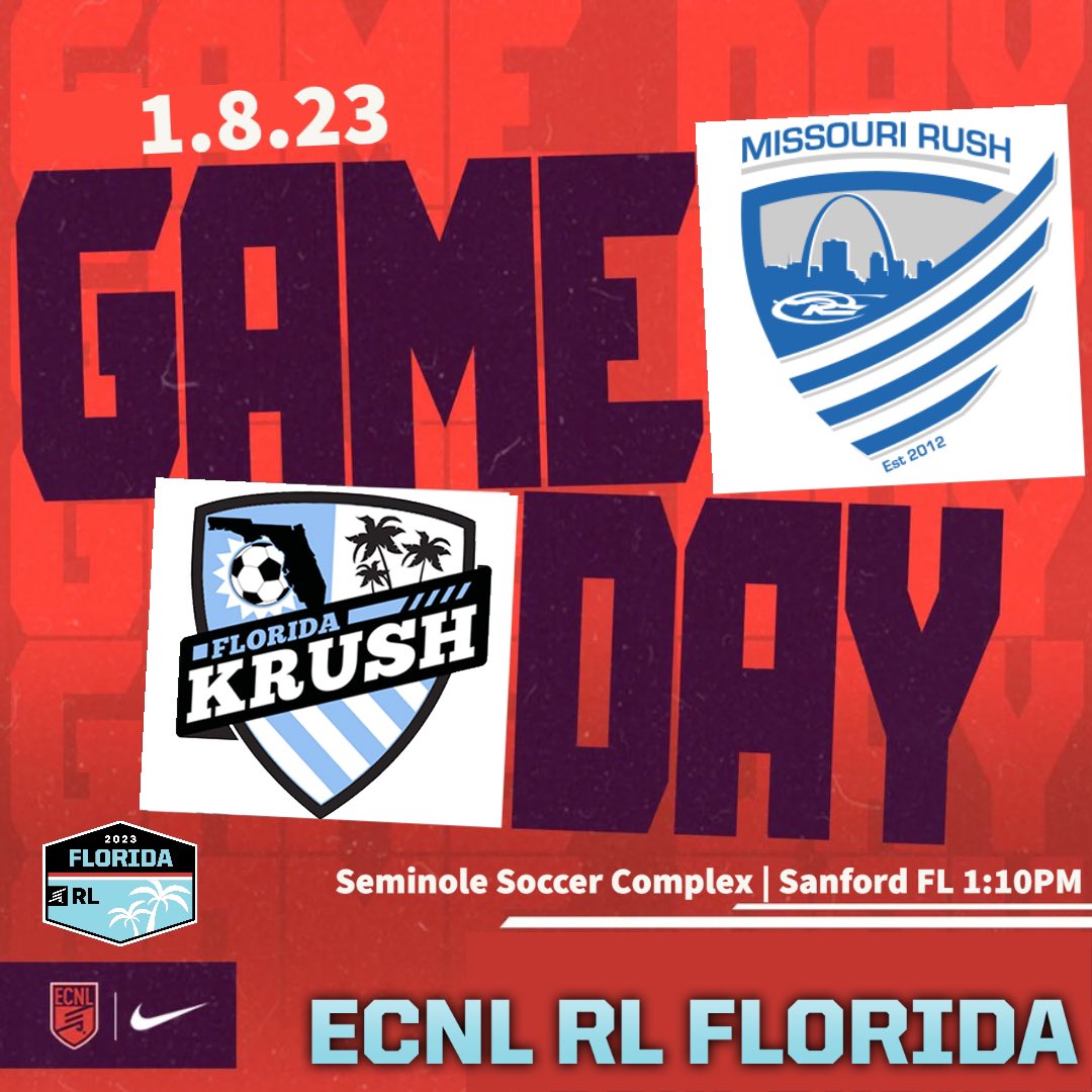 Final day in soccer heaven!  Farewell to our seniors as they play their last <a href="/ECNLGirls/">ECNL Girls</a> showcase game against <a href="/FlKrazeKrush/">Florida Kraze Krush</a>.  Thank you to the parents and coaches that made this journey possible!! Special thanks to <a href="/MORushSoccer/">Missouri Rush</a> for providing this amazing platform to compete in!