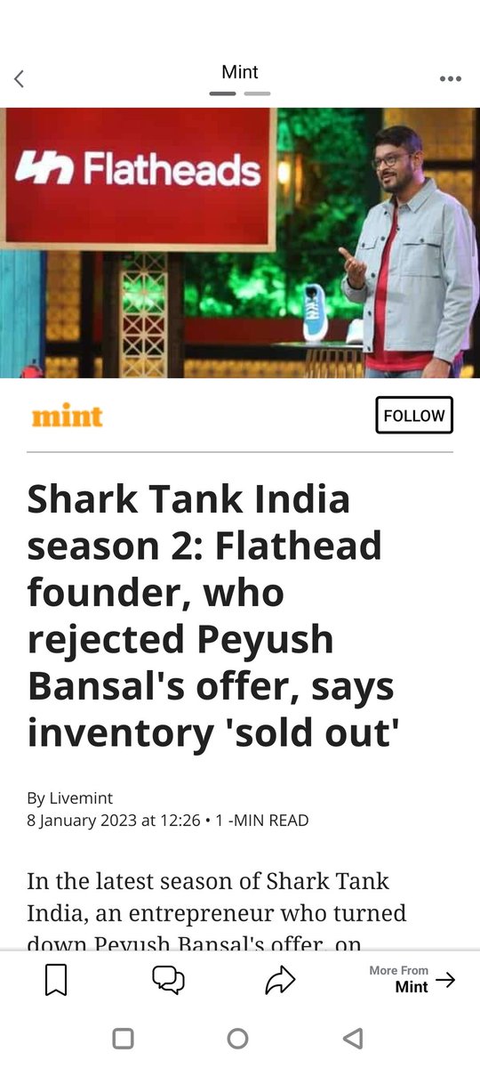 TheViditsharma's tweet photo. Power of being honest
#Husle
#SharkTankIndia
#Flathead https://t.co/TMuvN5EXSU
