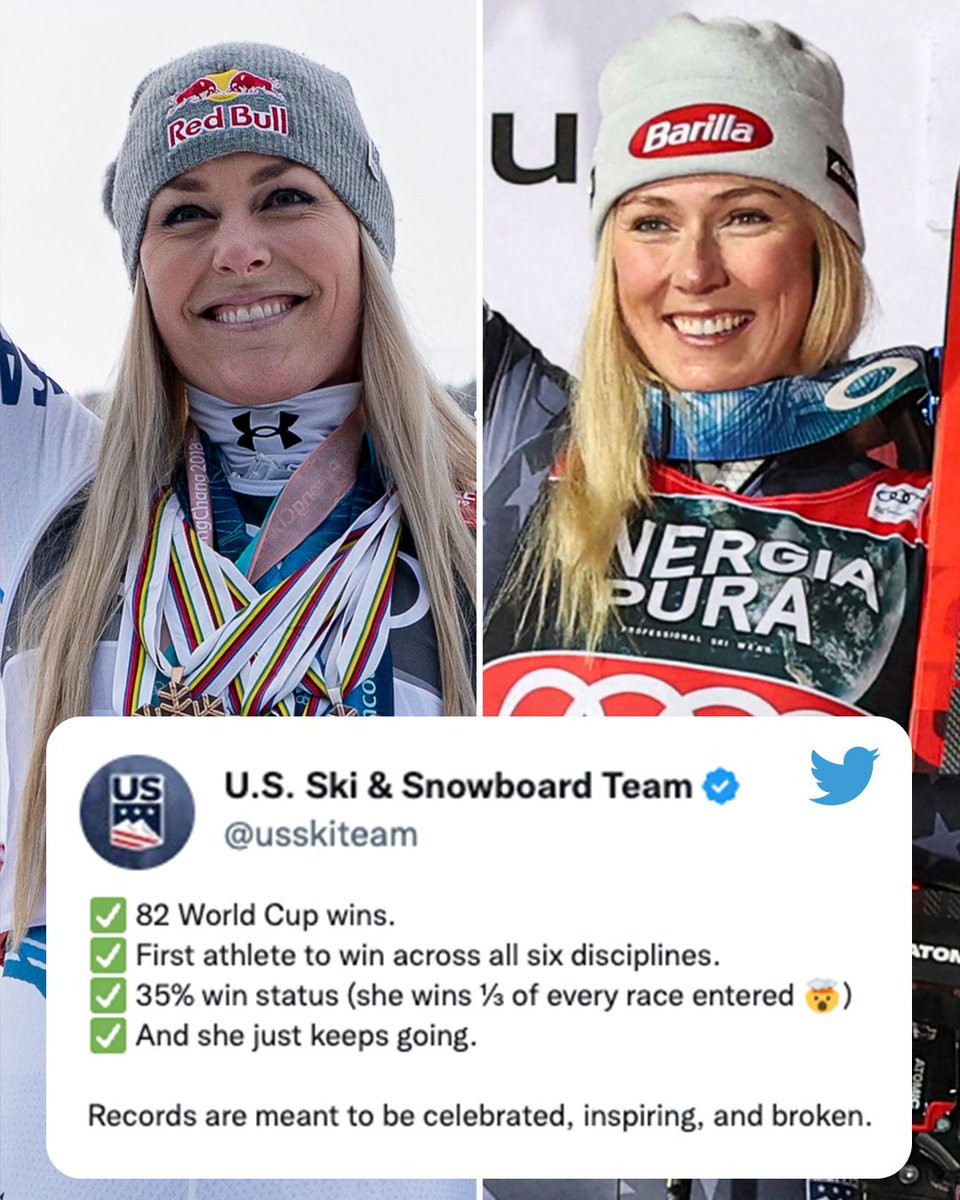 MIKAELA SHIFFRIN CAN'T BE STOPPED 👏 

She now shares the women's World Cup skiing record of 82 wins with Lindsey Vonn. 

(h/t <a href="/usskiteam/">U.S. Ski & Snowboard Team</a>)