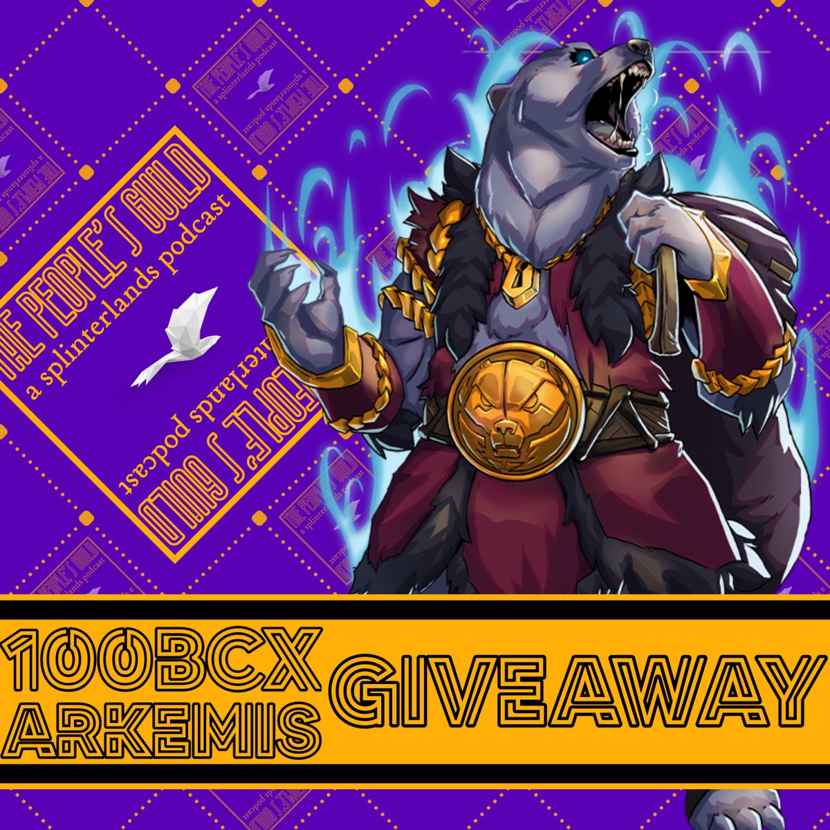 The 100BCX: Arkemis Giveaway is on!

To enter: 

➡️ Follow us here on Twitter

➡️ Give this tweet 1.) a like and 2.) a retweet

➡️ Leave a comment below with your IGN

➡️ Have a chance to win a bear! 🐻‍❄️🐻‍❄️

➡️➡️ Head to our Peakd &amp; YouTube to enter up to 2 more chances to win!