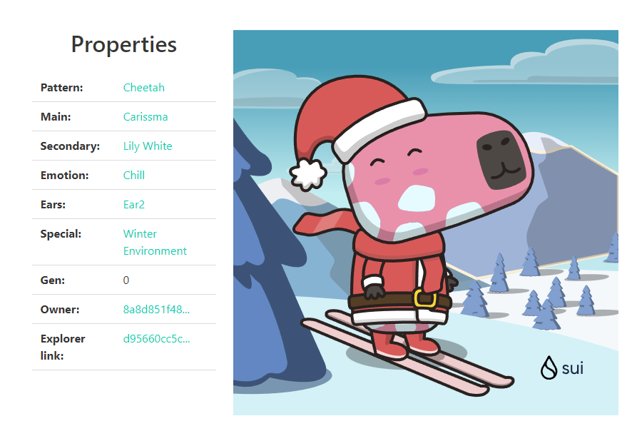 🎁 I just unboxed my Sui Holiday Capy! ❄️
This year's Christmas will be his happiest Christmas, because he spent the first time with his family, so he dressed very beautifully #CapyHolidays <a href="/SuiNetwork/">Sui</a>