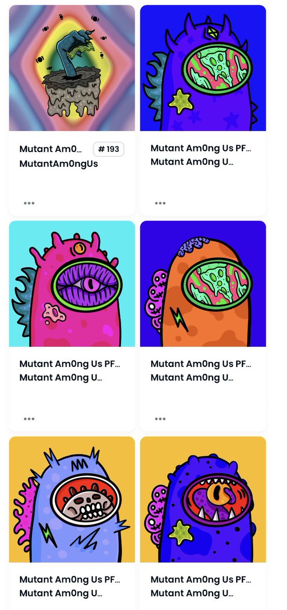 @mutantam0ngus got my reveals on phase two. Pretty cool! #nfts #NFTsCommunity