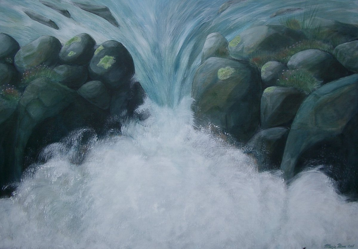 MarjoPotma's tweet photo. Schilderij uit de #Noorwegen serie. Acryl op linnen. #Water #Landschap #Painting #Norge https://t.co/iRp3Ggxkc7