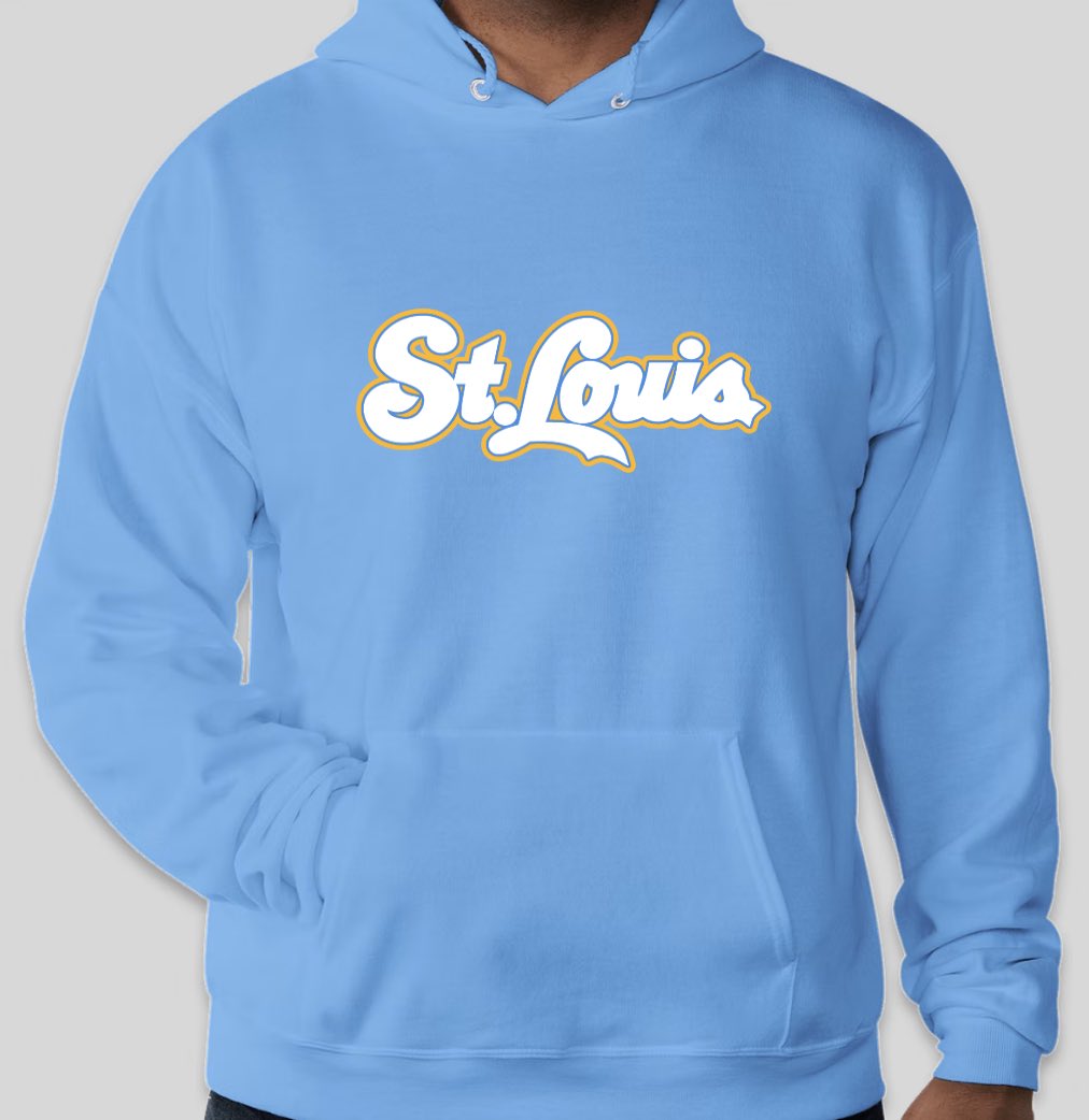 100 likes and we’ll restock the St. Louis hoodies today 

200 and we’ll so some giveaways this week