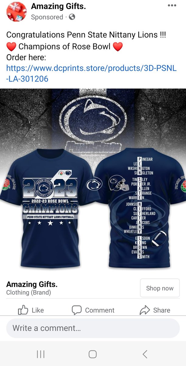 cec145's tweet photo. @treblaw @HomefieldApparl @PennStateFball @penn_state @PennStateAlums @GoPSUsports Oh no I started searching for shirts and now I'm getting ads - get this one before it's gone https://t.co/EticzFVQun