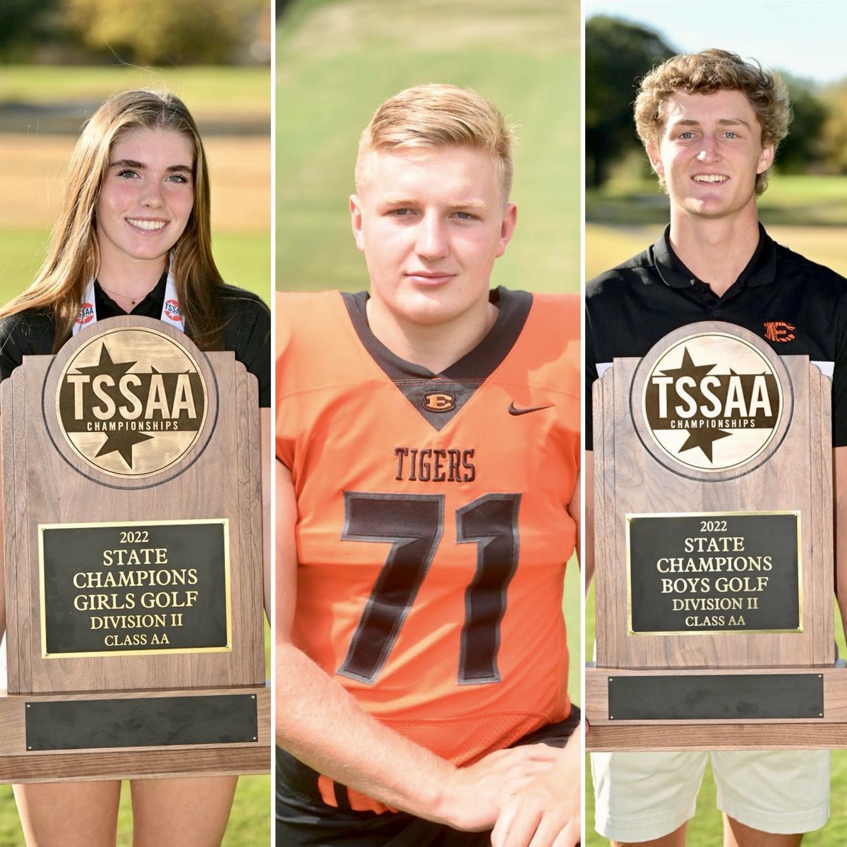 EnsworthTigers's tweet photo. Congratulations to the following student-athletes on being named to a Tennessee Sports Writers Association (TSWA) All-State team! 

•Savannah Cherry⛳️ 

•Caleb Dorris 🏈 

•Tommy Frist IV ⛳️ https://t.co/oOOk6kOilg
