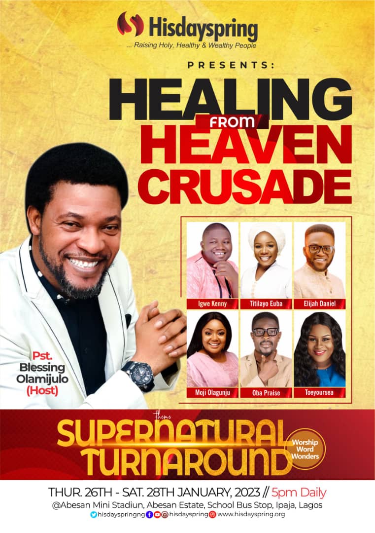 biodunsport's tweet photo. Put down the date in your diary.
#HealingFromHeavenCrude
#Hisdayspring https://t.co/8Lfhre0fuf