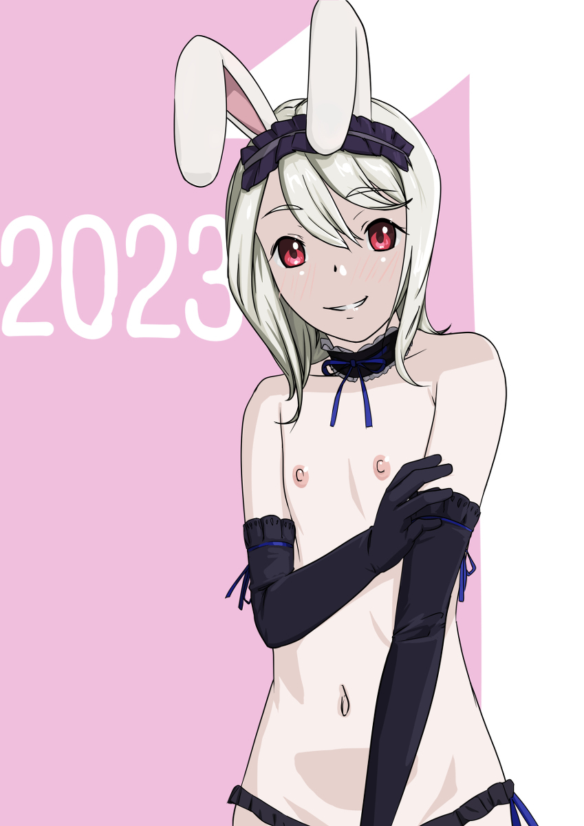 pyetake's tweet photo. [R-18] ２０２３年投稿一発目～ #貧乳 #バニーガール https://t.co/OvuQgzop0I https://t.co/w79FNlKUq5