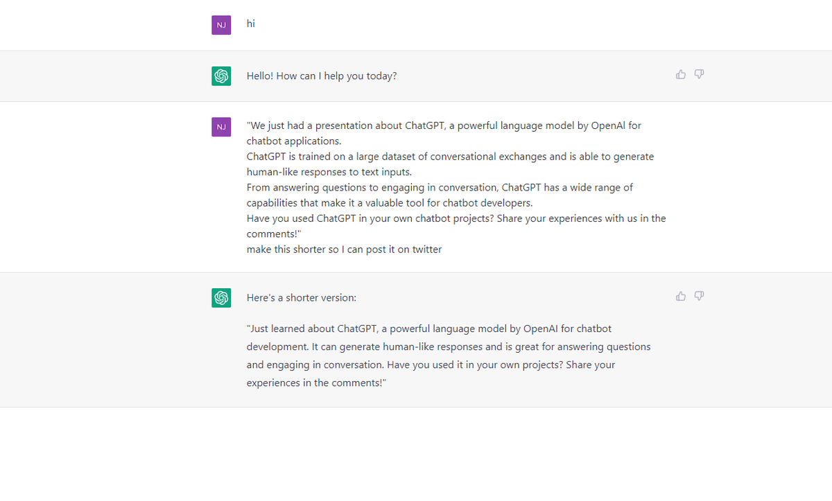 the_untitld's tweet photo. "Just learned about ChatGPT, a powerful language model by OpenAI for chatbot development. It can generate human-like responses and is great for answering questions and engaging in conversation. Have you used it in your own projects? Share your experiences in the comments!" https://t.co/efqaeuIqOJ