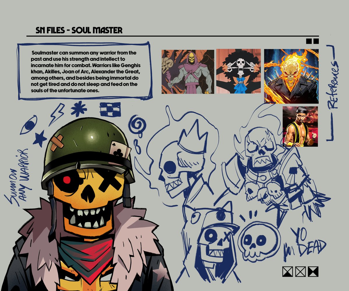 SN Files #3

1/2

My inspiration behind <a href="/savagenationnft/">Savage Nation</a> character <a href="/Soulmaster_SN/">【 Soul Master 】</a> came from some of the most iconic pop culture characters throughout my childhood and adulthood which includes Brook (One Piece), Shang Tsung (MK), Skeletor and Ghost Rider.