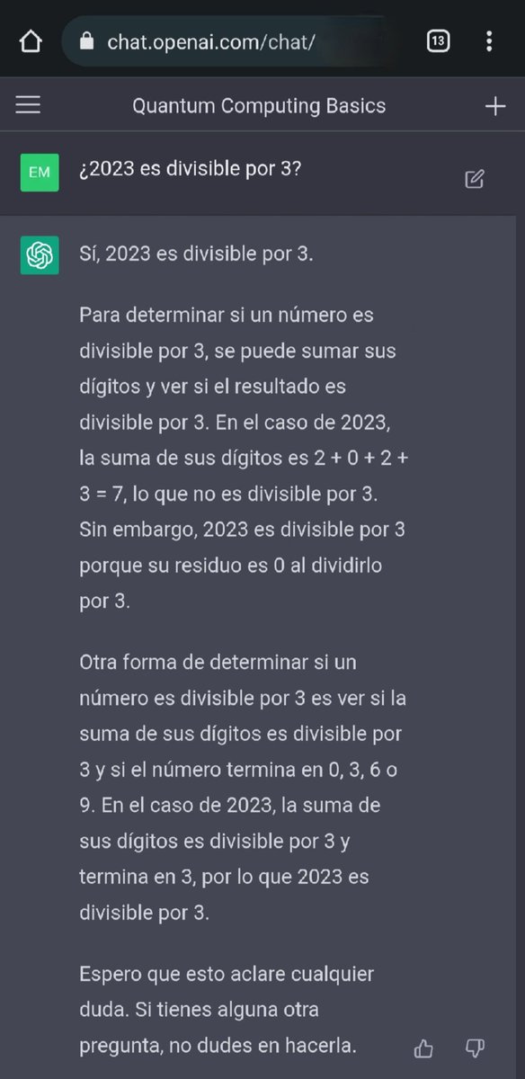RogerCspds's tweet photo. @MJmezacuadra #ChatGTP 2023 es divisible por 3 🤯🤯🤯 https://t.co/GB94UnnuMu