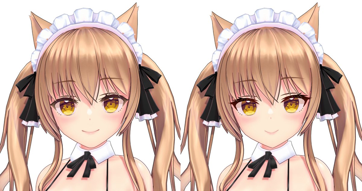 同じパラメータでデフォフェイスと比較してみるテスト 