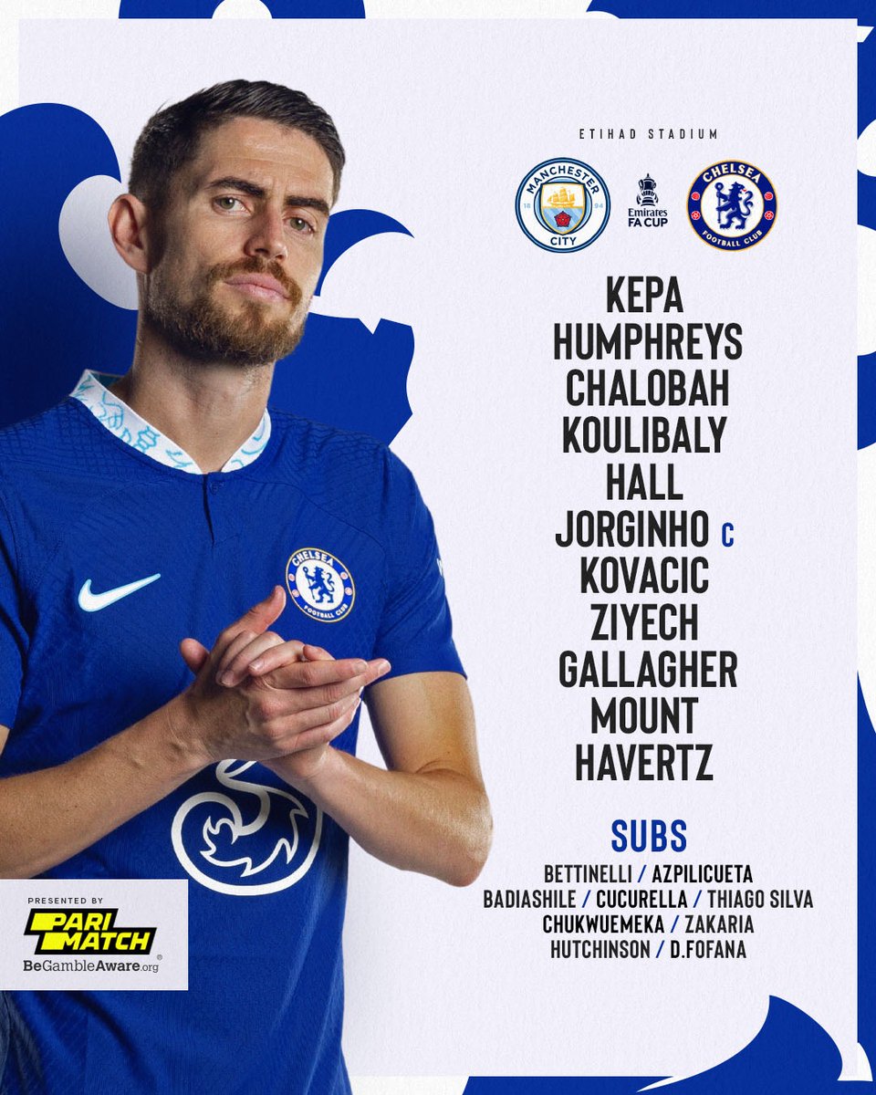 ChelseaFC's tweet photo. Your Blues today! 🔵

@ParimatchGlobal | #EmiratesFACup https://t.co/4nyTrmtYpQ
