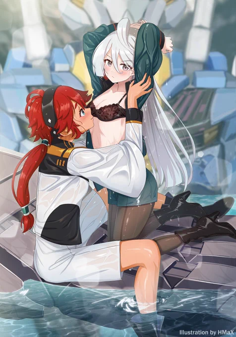 #水星の魔女 ミオリネ:君のせいで湖に着陸して、早く責任を取って着替えてもらうわスレッタ:でも…ミオリネ:なんで恥ずかしがってるの?ほかの人もいないしスレッタ:でもエアリアルが……ミオリネ:……スレッタ:ミオリネさん、地球に着いたよ、次は何をしよう? 