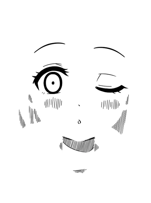 目 鼻 口 影
それだけでなんとなぁ～く誰を描いているのか伝わる様な……伝わらない様な……? 