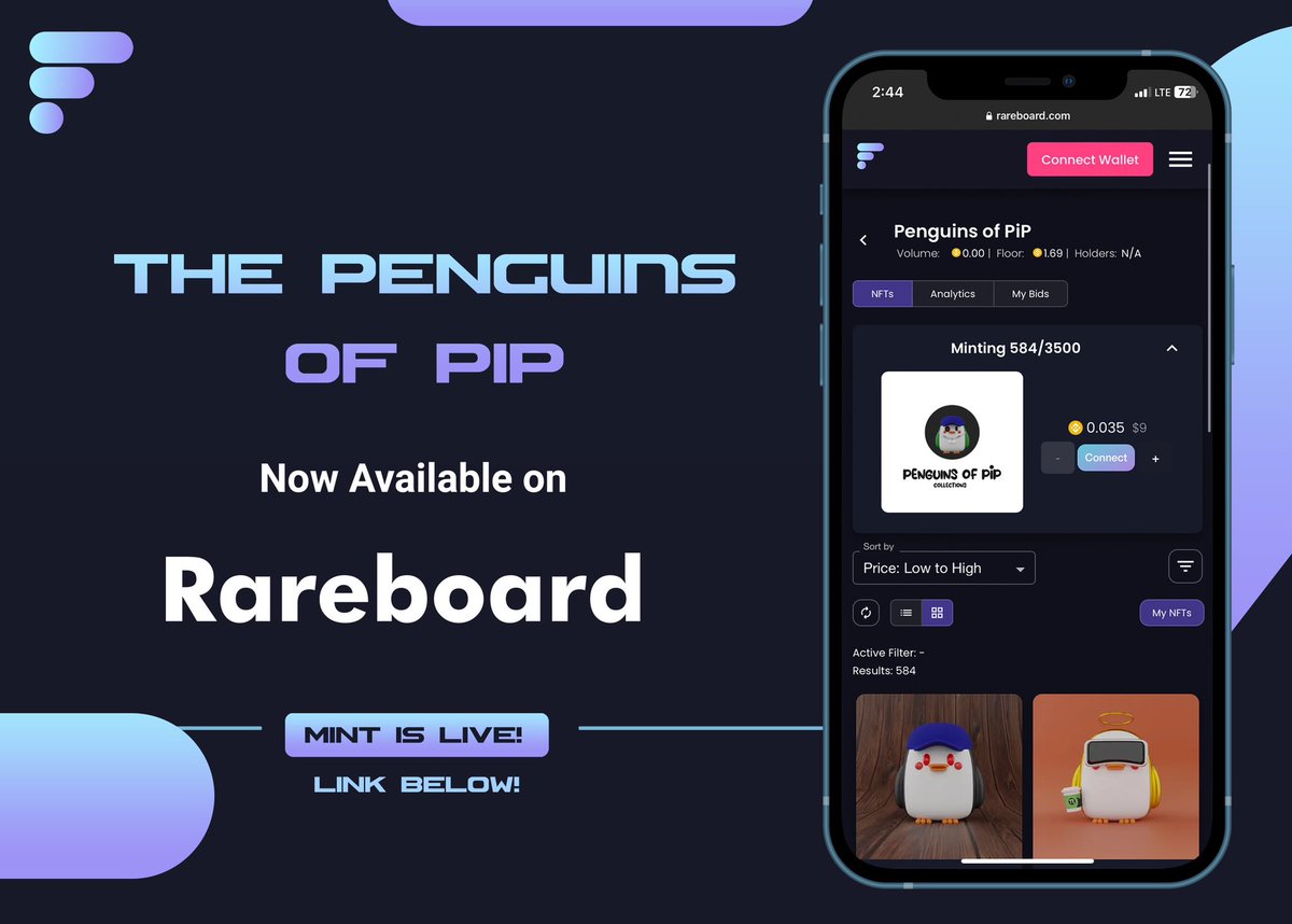 Join the community now!🚀🚀🌙🐧

Community link: t.me/penguinsofpip

🌐Pi protocol 👇

bsc.pinft.market/LPCollection/0…

🌐Rareboard 👇

rareboard.com/penguins-of-pip

🌐Open Sea 👇

opensea.io/collection/pen…

🌐TofuNFT👇

tofunft.com/collection/pen…

Mint price = 0.035BNB

Welcome 🙏