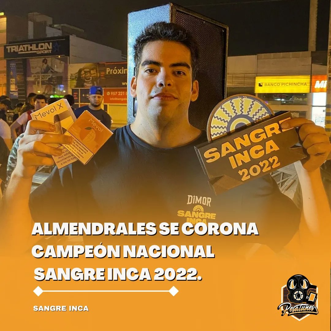 pesatunes's tweet photo. Felicidades DEAFC 🇨🇱 y ALMENDRALES 🇵🇪 🏆

#theinfinitybattles #sangreinca #deafc #almendrales https://t.co/hpA2CuRJQR