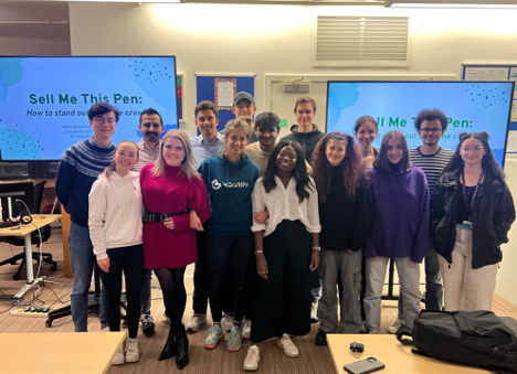 Sell me this pen: how to stand out from the crowd. Last term we heard from MBE alumni Liseli Sumbwanyambe who spoke about the importance of branding, selling and personalising your pitches. A very fun end to the term thank you Liseli!
