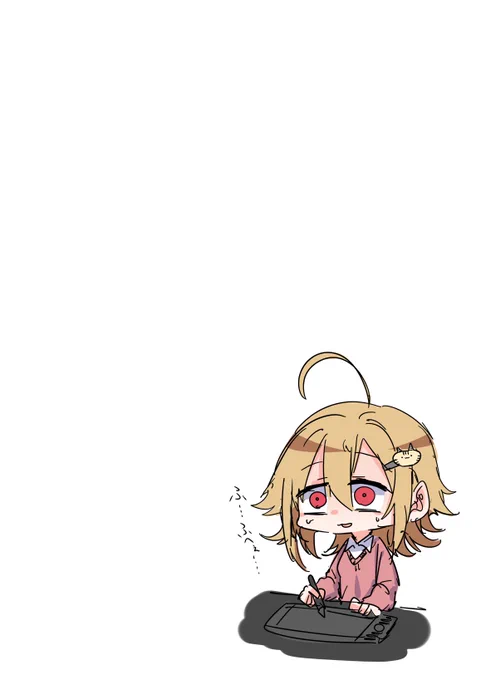 あまりにも絵が完成しない鬼猫ちゃん 