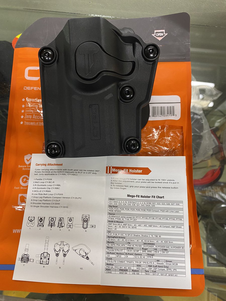 Airgunshoputj's tweet photo. しばらく切らしておりましたCYTACのメガフィットホルスター右用左用それぞれ再入荷致しました❗️
これひとつで大概のハンドガンに対応出来る優れものホルスターです❗️アタッチメントも豊富でベルトやレッグ、ベストその他に装着可能です❗️ https://t.co/L2uDkjDp0x