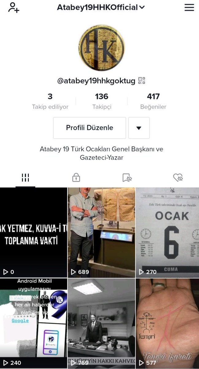 TİK TOK alemine adım attık.
Sizleri farklılıkları aktaracağımız hesabımı takibe çağırıyorum.

tiktok.com/@atabey19hhkgo…

#AtabeyHHK
#HüseyinHakkıKahveci