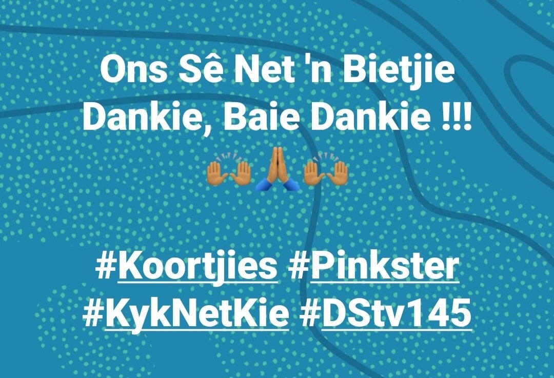 CharlieJ1213's tweet photo. @jonathanrubain @ChadleighGowar @Lonties @RickySchroeder9 @kykNETkie @DStv

#Koortjies #Pinkster #KykNetKie #DStv145 https://t.co/FBAjKRZe0g