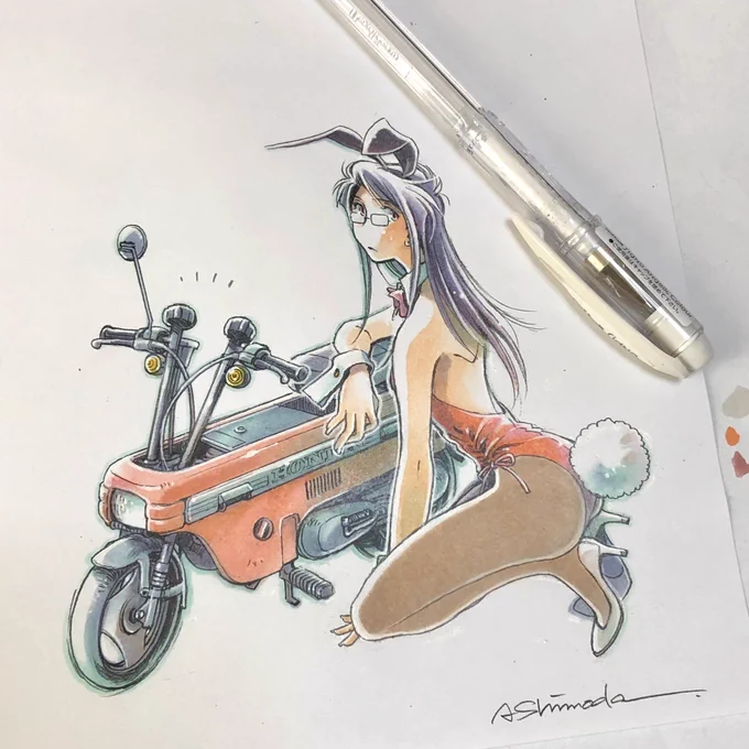 #見た絵師さん強制初投稿の絵と今の絵を比べる  あんまかわらんよ、初老にとっては昨日のことやんw  (←初投稿2018・12月|最近2022・12月→)  #コピック