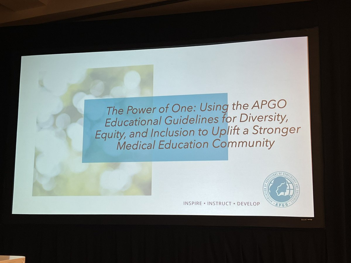 cmmorosky's tweet photo. Our next outstanding plenary speaker Dr. Samantha Buery-Joyner presents “The Power of One: Using the APGO Educational Guidelines for Diversity, Equity, and Inclusion to Uplift a Stronger Medical Education Community” @apgonews #2023FDS https://t.co/UJwuAumcKO