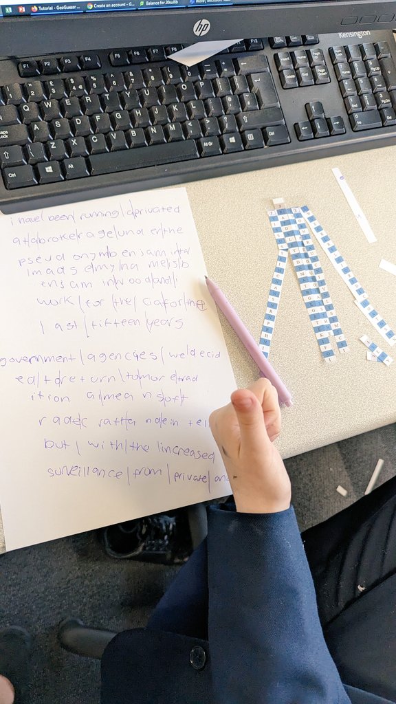floatingyunsan's tweet photo. @Cipher_Master

As per all the weeks I have had to come up with simpler methods myself to explain how students can decrypt each of the challenges. Here are photos of my easy wacky method of decrypting 10B was great fun using printed paper, cello tape &amp; scissors
#cipher #decrypt https://t.co/SvftmxvP3D