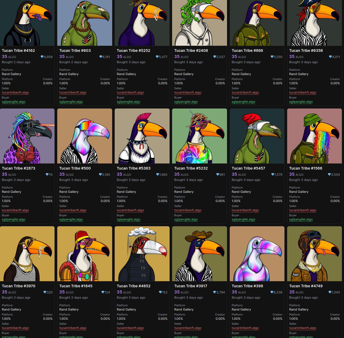 Pengfei63703920's tweet image. How it began: Oh cool a new shuffle, I&apos;ve never heard about this project, let&apos;s shuffle two just for fun, a supply of 6421? Who do they think they are, this won&apos;t mint out in years
How it ended: 👇 @TucanTribe