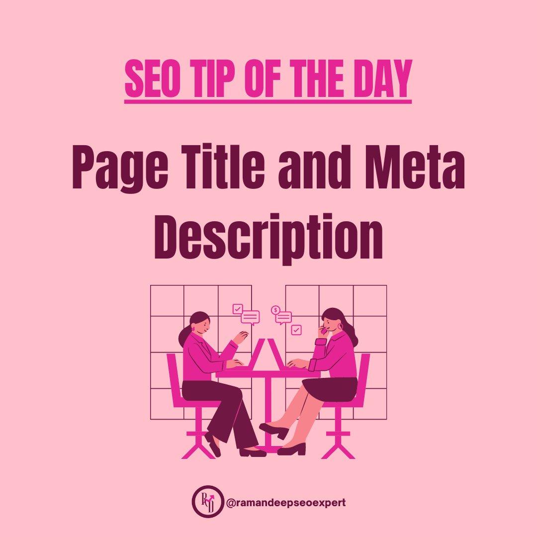 tarekahmedim's tweet image. SEO TIP OF THE DAY 🎯

📌 Page Title and Meta Description 📌

Your page title and meta description are the first things users see 👀 when looking at result pages. Make it concise, enticing, and accurate!

#seotips #searchengineoptimization #SEO #seotips