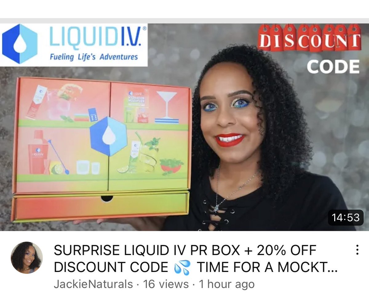 JackieNaturals's tweet image. 🚨NEW VIDEO🚨 SURPRISE LIQUID I.V. PR BOX &amp;amp; TASTE TEST IS ON MY CHANNEL NOW!!! @liquidiv #mocktail

20% OFF Discount Code: JACKIENATURALS

Watch: youtu.be/5dlezPKKtXM

#LIVPartner #liquidiv #hydration #hydrationmultiplier #electrolyte #hydrate #water #electrolytes #foryou #fyp