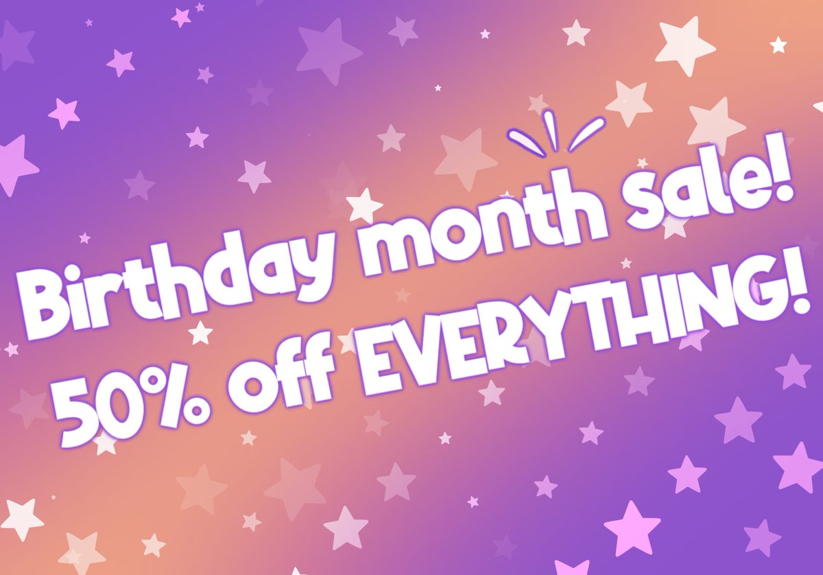 EmzillasTrove's tweet photo. It's my birthday today!! 😁🥰 To celebrate I'm doing 50 off EVERYTHING 

Any support would mean the world today ❤️ https://t.co/CTFwb2wg8I
