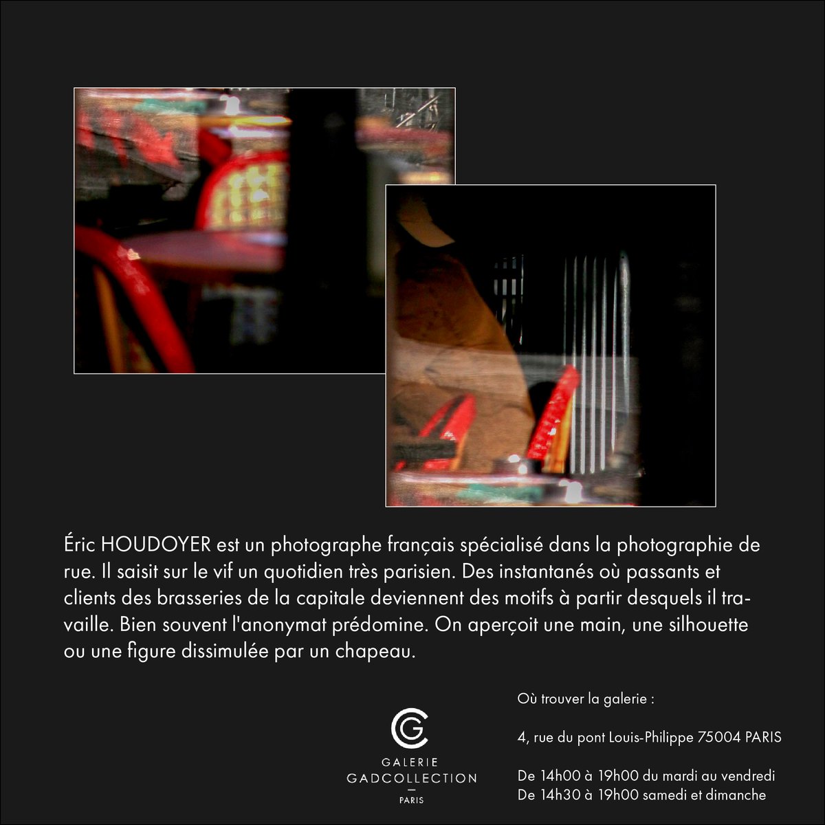 [CLOSE-UP] Eric Houdoyer , II - HE,
2018 - 14,2 x 9,5 inch.

#galeriegadcollection #erichoudoyer
#streetphotography #parisianlife #artdealers
#artcollection #limitededition #paris #frenchphotographer
