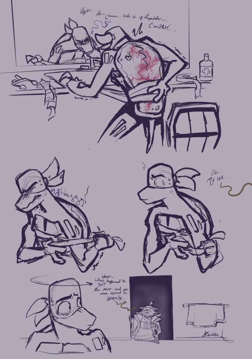 Bflyscribbles's tweet photo. CW//TW Injury

Lean on Me (1/?)

A post movie comic about Donnie and Splinter bc their relationship is so interesting and needs further exploration me thinks

#rottmnt #RiseoftheTMNT #UnpauseRiseoftheTMNT https://t.co/6uhz3yCANW