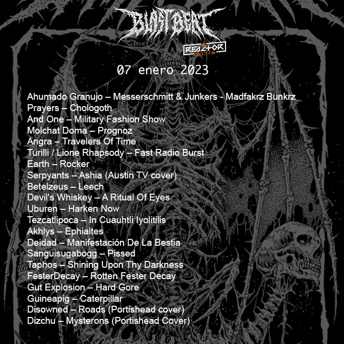 BBeat105's tweet photo. #Deidad, @sanguisugabogg, #Taphos, #FesterDecay, #GutExplosion, #Guineapig, #Disowned, #Dizchu
@Portisheadinfo
@realbethgibbons
@ablackfest, #CadaverProds
#Acapulco, #ForoVeintiocho
#StayBlast
#BlastBeat105 https://t.co/4wazByXxEo