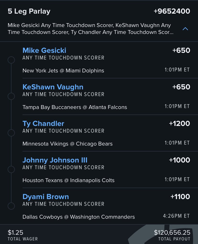 scotch_bets's tweet photo. With the #NFL season coming to an end, let’s have some fun.
#Louie🐶 is on the hunt for that #roundrobbin payout 💰
Taking every combo, including the full parlay. #LFG https://t.co/ox5teLNqCu