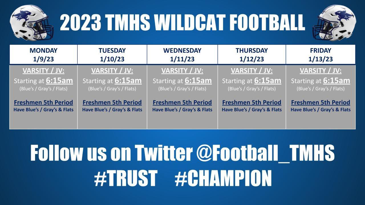 TMHS Football on Twitter "Here’s a look at the week ahead. TRUST 