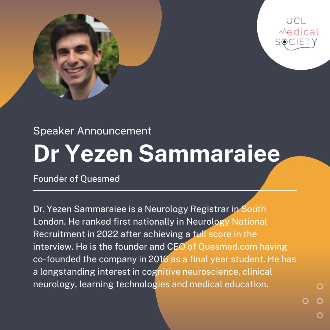 🔔CONFERENCE SPEAKER ANNOUNCEMENT 🔔

We are delighted to announce the first speaker at our conference “Medical Education: Broadening the horizons”, Dr Yezen Sammaraiee! 🧠

Founder of <a href="/quesmedicine/">Quesmed</a> and neurology registrar,he will be talking about the future use of AI in medEd!