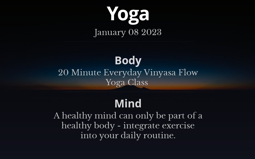 _RealMindBody's tweet photo. 20 Minute Everyday Vinyasa Flow Yoga Class  https://t.co/BlJ3PhBpyc #yoga #yogalife #lifestyle #yogi #workout https://t.co/HxXrg1AxtP