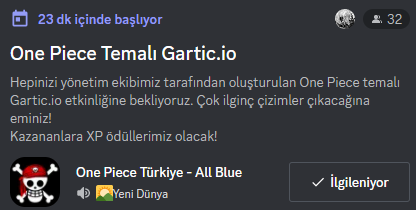 Birazdan başlayacağız... Türk One Piece Twitter kitlesini de aramızda görmeyi çok istiyoruz!
discord.gg/onepieceturkiye